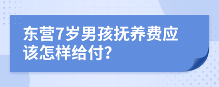 东营7岁男孩抚养费应该怎样给付？