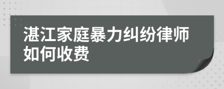 湛江家庭暴力纠纷律师如何收费