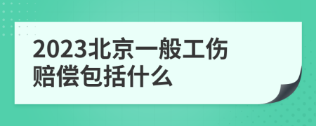 2023北京一般工伤赔偿包括什么