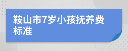 鞍山市7岁小孩抚养费标准