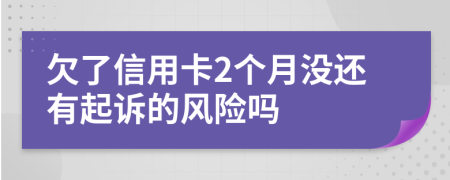 欠了信用卡2个月没还有起诉的风险吗