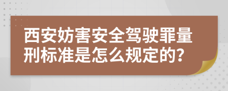 西安妨害安全驾驶罪量刑标准是怎么规定的？