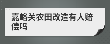 嘉峪关农田改造有人赔偿吗