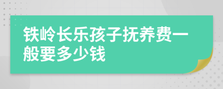 铁岭长乐孩子抚养费一般要多少钱