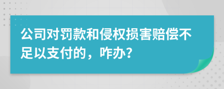 公司对罚款和侵权损害赔偿不足以支付的，咋办？