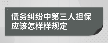 债务纠纷中第三人担保应该怎样样规定