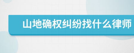山地确权纠纷找什么律师