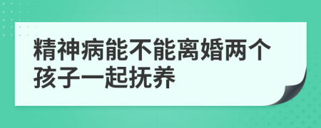 精神病能不能离婚两个孩子一起抚养