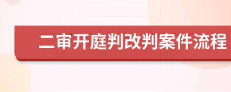 二审开庭判改判案件流程