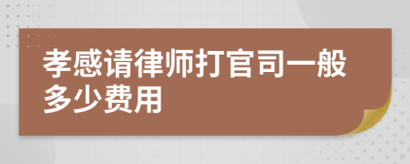 孝感请律师打官司一般多少费用