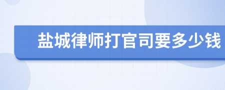 盐城律师打官司要多少钱