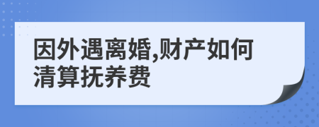 因外遇离婚,财产如何清算抚养费