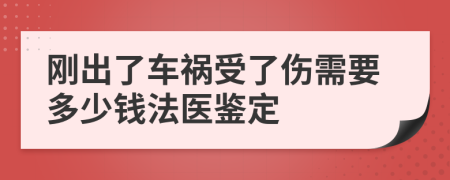 刚出了车祸受了伤需要多少钱法医鉴定