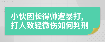 小伙因长得帅遭暴打,打人致轻微伤如何判刑