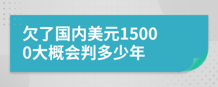 欠了国内美元15000大概会判多少年