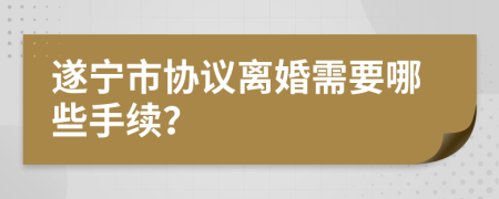 遂宁市协议离婚需要哪些手续？