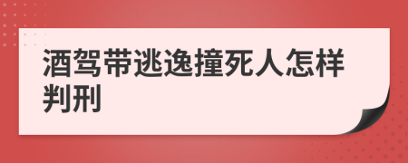 酒驾带逃逸撞死人怎样判刑