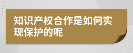 知识产权合作是如何实现保护的呢