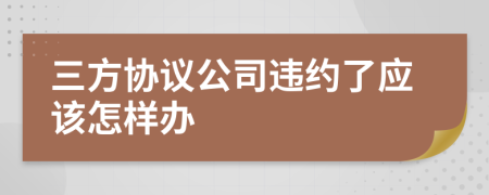 三方协议公司违约了应该怎样办