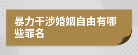 暴力干涉婚姻自由有哪些罪名