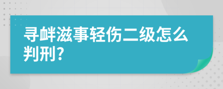 寻衅滋事轻伤二级怎么判刑?