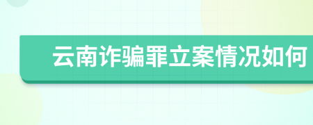 云南诈骗罪立案情况如何