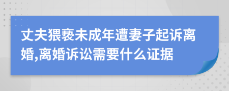 丈夫猥亵未成年遭妻子起诉离婚,离婚诉讼需要什么证据