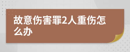 故意伤害罪2人重伤怎么办