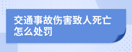 交通事故伤害致人死亡怎么处罚