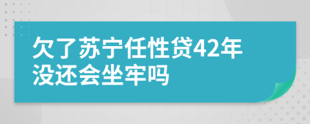 欠了苏宁任性贷42年没还会坐牢吗