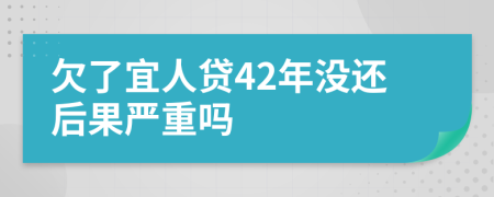 欠了宜人贷42年没还后果严重吗