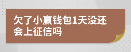 欠了小赢钱包1天没还会上征信吗