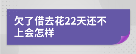 欠了借去花22天还不上会怎样