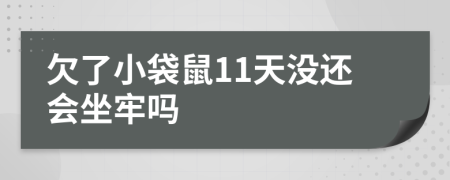 欠了小袋鼠11天没还会坐牢吗