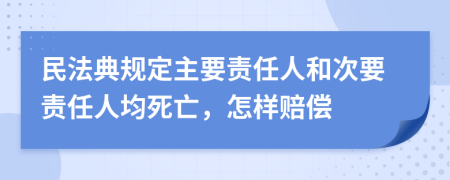 民法典规定主要责任人和次要责任人均死亡，怎样赔偿