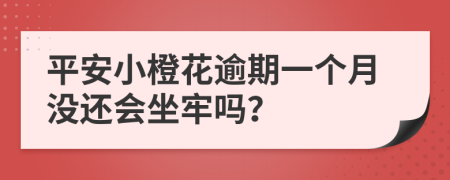 平安小橙花逾期一个月没还会坐牢吗？