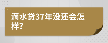 滴水贷37年没还会怎样？