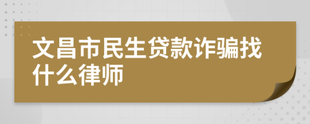 文昌市民生贷款诈骗找什么律师