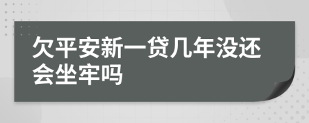 欠平安新一贷几年没还会坐牢吗