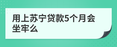 用上苏宁贷款5个月会坐牢么