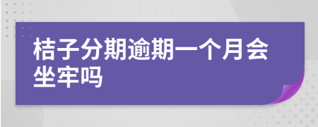 桔子分期逾期一个月会坐牢吗