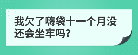 我欠了嗨袋十一个月没还会坐牢吗？