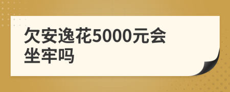 欠安逸花5000元会坐牢吗