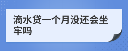 滴水贷一个月没还会坐牢吗