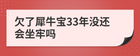 欠了犀牛宝33年没还会坐牢吗