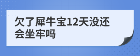欠了犀牛宝12天没还会坐牢吗