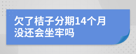 欠了桔子分期14个月没还会坐牢吗