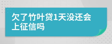 欠了竹叶贷1天没还会上征信吗