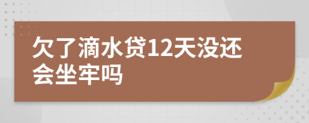 欠了滴水贷12天没还会坐牢吗