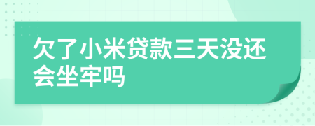 欠了小米贷款三天没还会坐牢吗